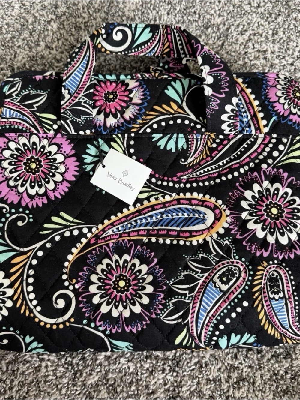 Vera Bradley Hanging Organizer Travel Cosmetic Bag Bandana Swirl NWT Quilted